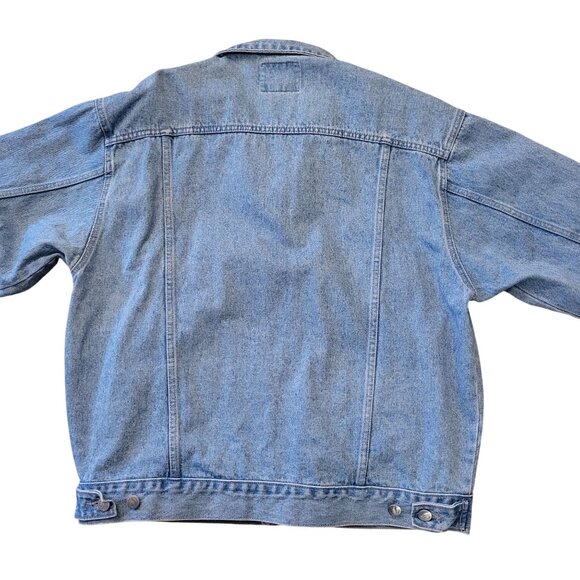 Vintage Pepsi Denim Jacket M Cotton Trucker Light Wash Blue Jean Retro Collectib - Picture 3 of 6
